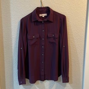 Loft button blouse XS